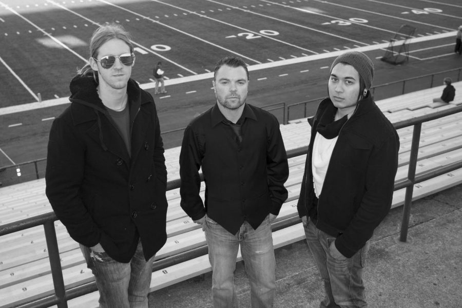 Stratus Muse Productions was founded by Corey Lawson (left) and Mark Sanchez (right). Jeff Addison (middle) came to them with the idea for the song “Uncaged.”