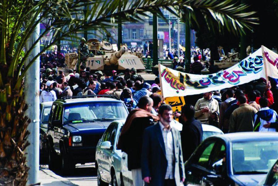 Demonstrators participate in the “March of Millions” in Cairo Feb. 1.