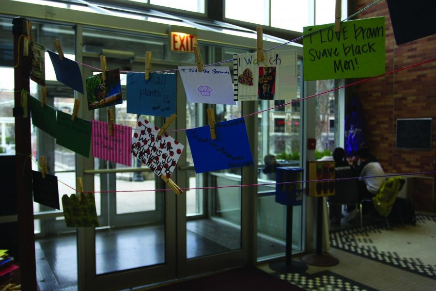 UPC displayed postcards made by students, revealing secrets and hidden thoughts of those who participated. The cards were made throughout last week, and were showcased at the GUC Friday.