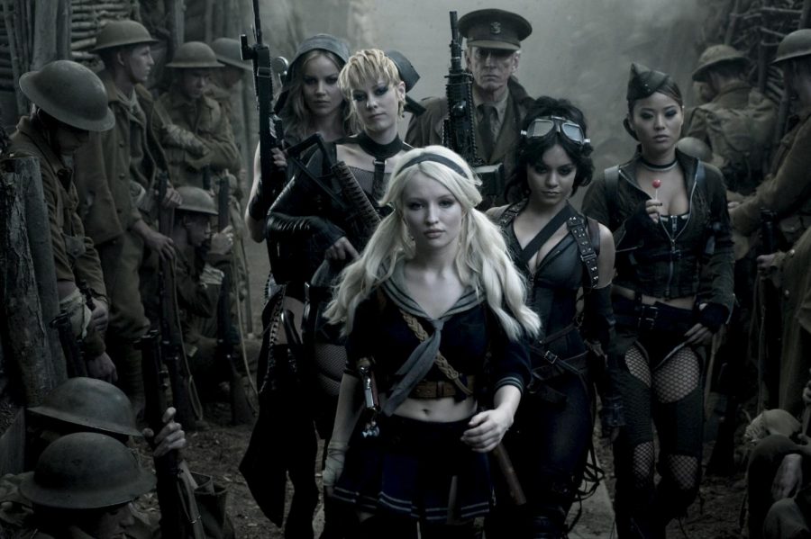 Abbie Cornish as Sweet Pea, Jena Malone as Rocket, Emily Browning as Babydoll,Vanessa Hudgens as Blondie and Jamie Chung as Amber in Warner Bros. Pictures’ and Legendary Pictures’ epic action fantasy “Sucker Punch.”
