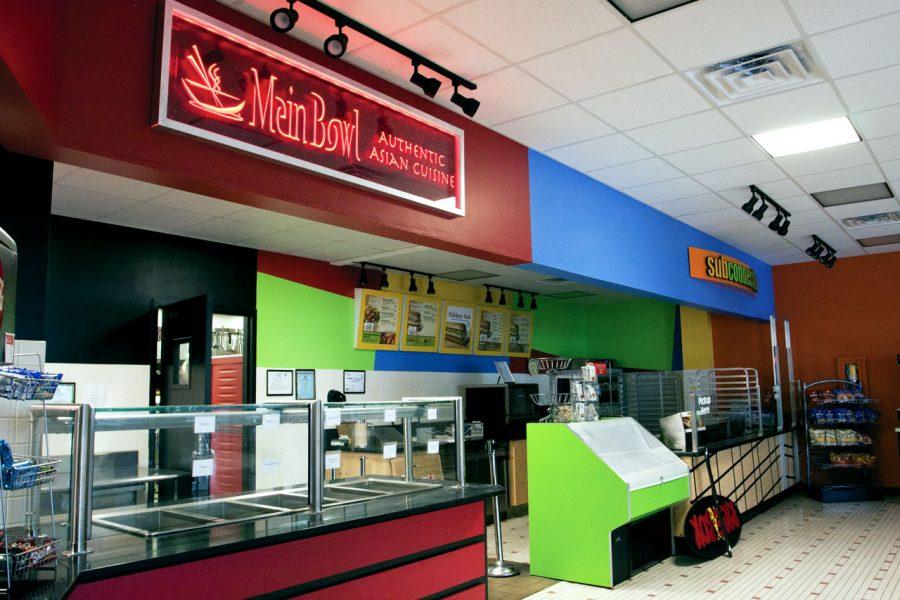 Mein Bowl, Sodexos Asian food option, takes the former place of
Rice Box in the GUC. Mein Bowl offers a grab-and-go style Asian
food option complete with a sushi menu.
 
 
