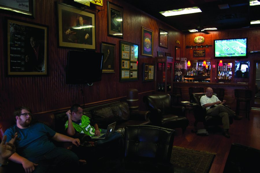 Truly Cigars, located in the Cox Creek Parkway shopping center
next to Target, offers a comfortable atmosphere with a full bar,
TVs and a wide selection of cigars.
