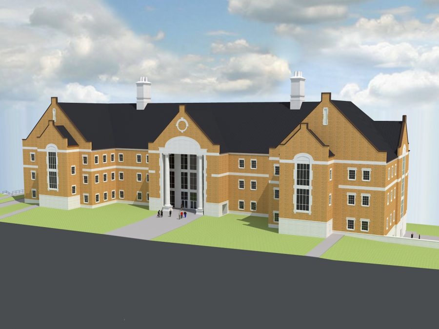 The proposed new science building from the outside. The new
science building has yet to break ground, but according to
officials, fundraising efforts will begin soon.
