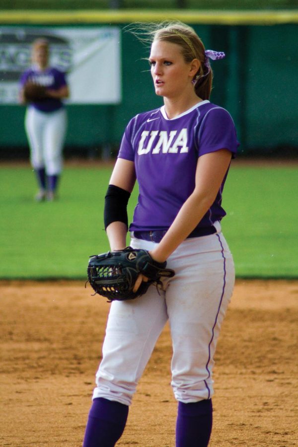 Freshman pitcher Breanna Riley prepares to make a pitch during a game earlier this season. The softball team looks to get back in the win column this weekend.
