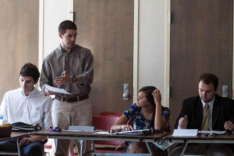 SGA executive officers meet in the GUC Oct. 4 and discuss student and campus issues. Last week, senate limited the funding of the UNA Rugby Club to only the club sports fund.
