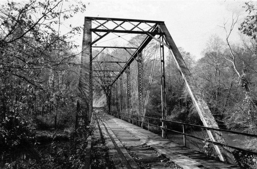 Ghost Bridge, in the mid 90s, shortly after it was closed to traffic.

