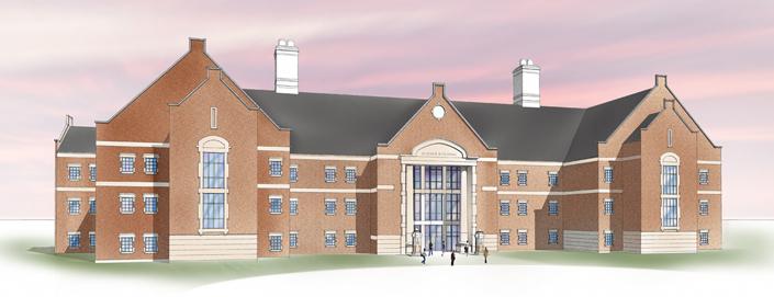 The new science building will be built between Kilby School and Flowers Hall on the site of the old physical plant building on Pine Street.
