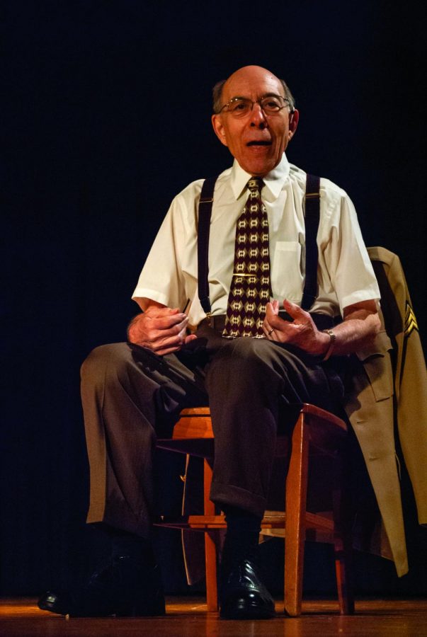 Marvin Starkman portrays Eddie Jacobson, a renown businessman partially responsible for the creation of the country of Israel, in the play “Eddie” on Sunday.