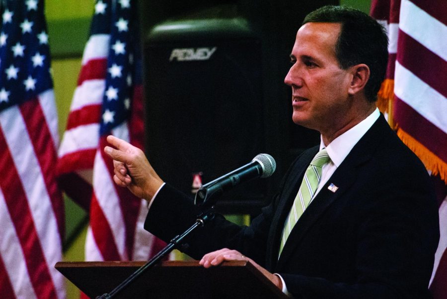 Former presidential candidate Rick Santorum spoke at a political rally at the Round Table in Tuscumbia on Thursday, Sept. 26. The number of supporters at the event indicated the “passion” of the Shoals and its surrounding areas, Santorum said.