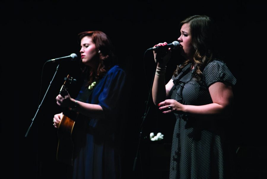 The Secret Sisters, Laura and Lydia Rogers, perform at the Alumni Concert benefitting the new Science and Technology Building.