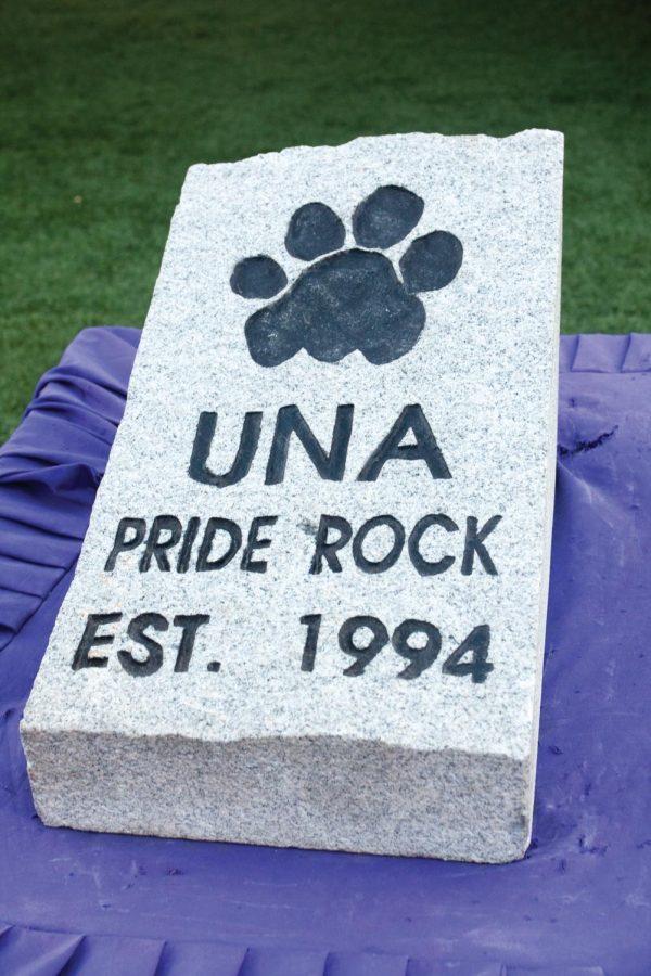 UNAs Pride Rock was created in 1994 to celebrate the Lions national championship season.