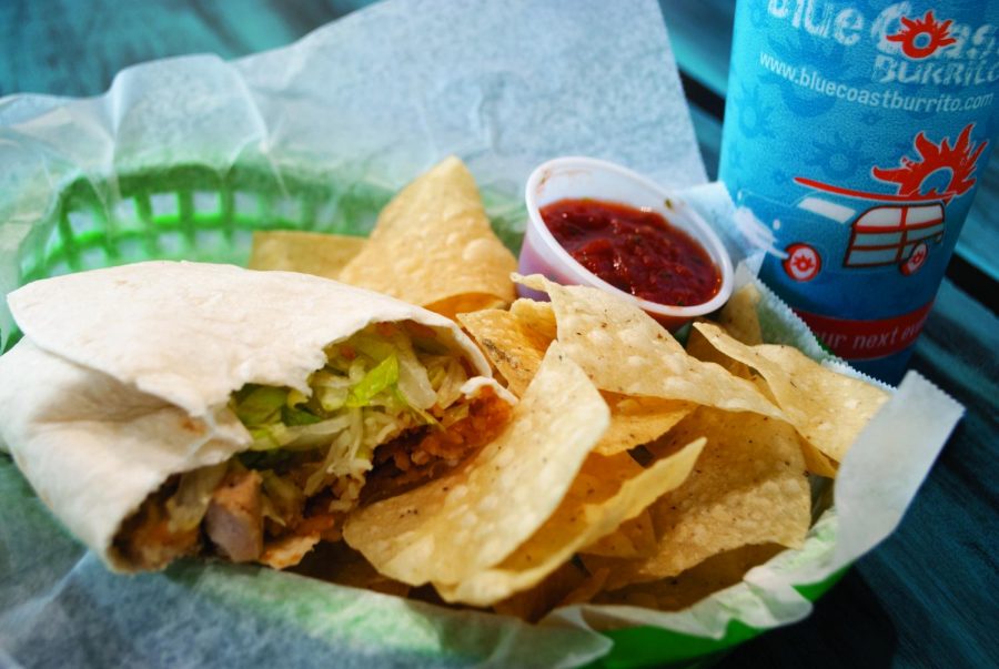 Blue Coast Burrito, located on Florence Boulevard next to Five Guys Burgers and Fries, offers Tex-Mex food with a heftier price tag than its competitors.