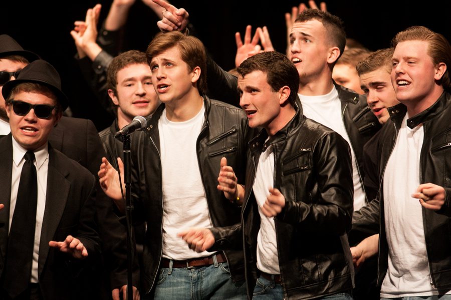 Alpha Tau Omega performs their show entitled The T(au) Birds at the 2014 Step Sing Show on Saturday, Feb. 8. ATO won first place in the mens division and named overall winners in the 2014 Step Sing show.