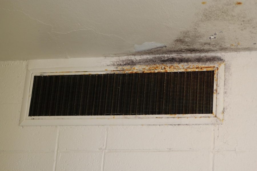 A suspicious black substance fills the vents in the LaGrange Hall bathrooms on the second and third floors.