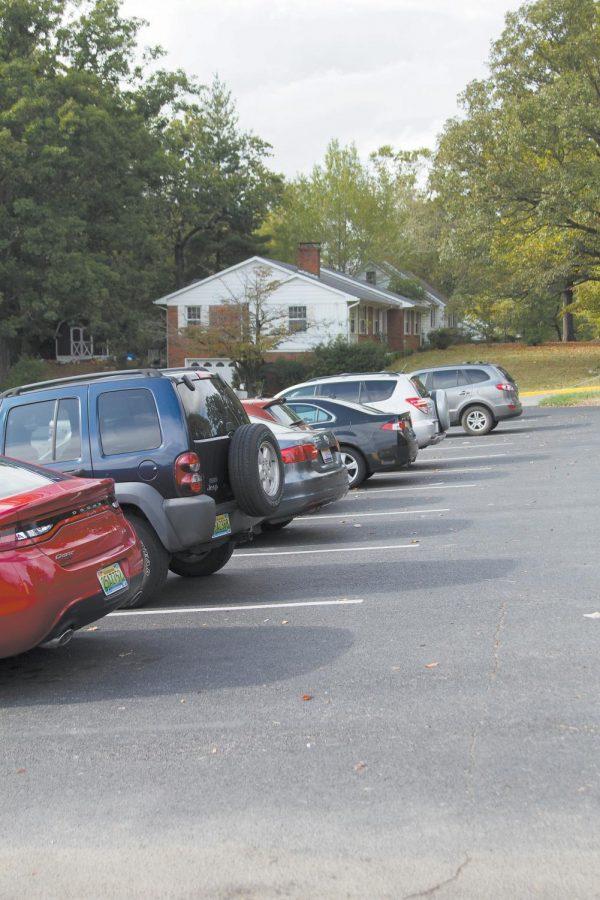 Cars fill the College View Church of Christ parking lot daily. The church allows students to park in the lot between 8 a.m. and 5 p.m. Monday through Friday.