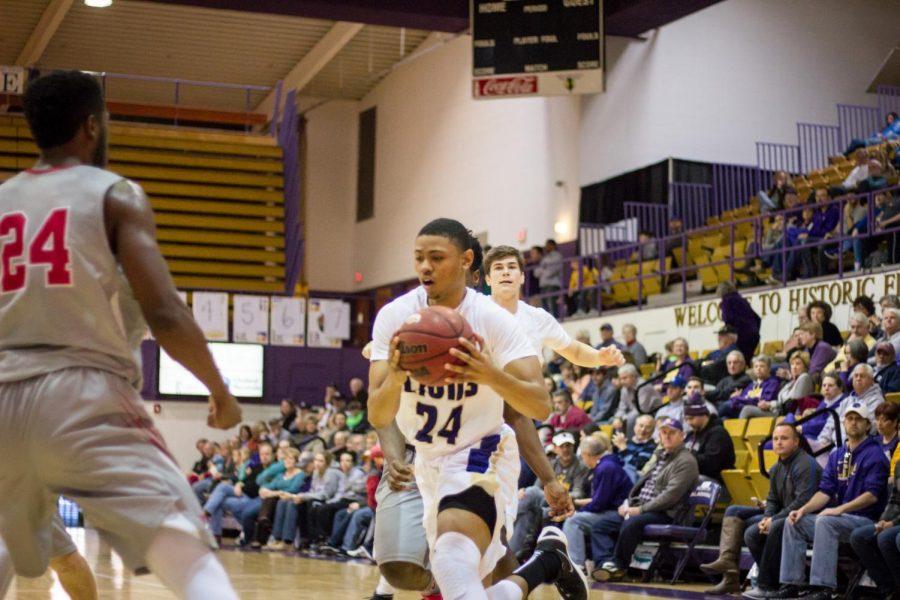 UNAs upcoming senior guard DeAndre McKinnie drives in against Valdosta State Jan. 23 in Flowers Hall. Hero Sports dubbed the Lions as Alabamas best basketball tradition.