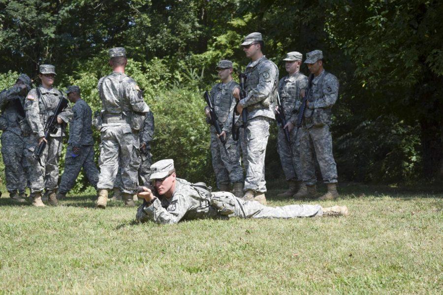 Members of the Reserve Officers Training Corps practice shooting in 2014. This year, the ROTC received an award the Top Program in their category. 