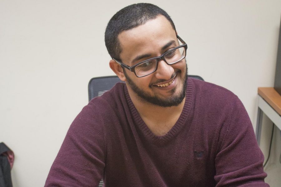 Graduate student Mohammid Alanazi talks about studying literature in November. Alanzi plans to graduate with a masters degree in spring 2018.