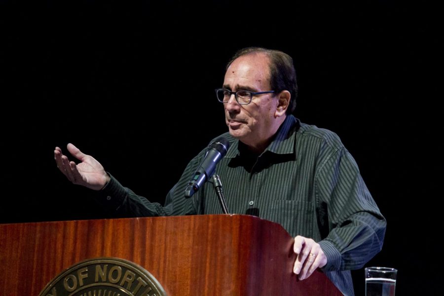 Author R.L. Stine speaks to fans young and old April 29 at Norton Auditorium. Stines speaking and a book signing that followed helped close out Florences first Reader Riot book festival.