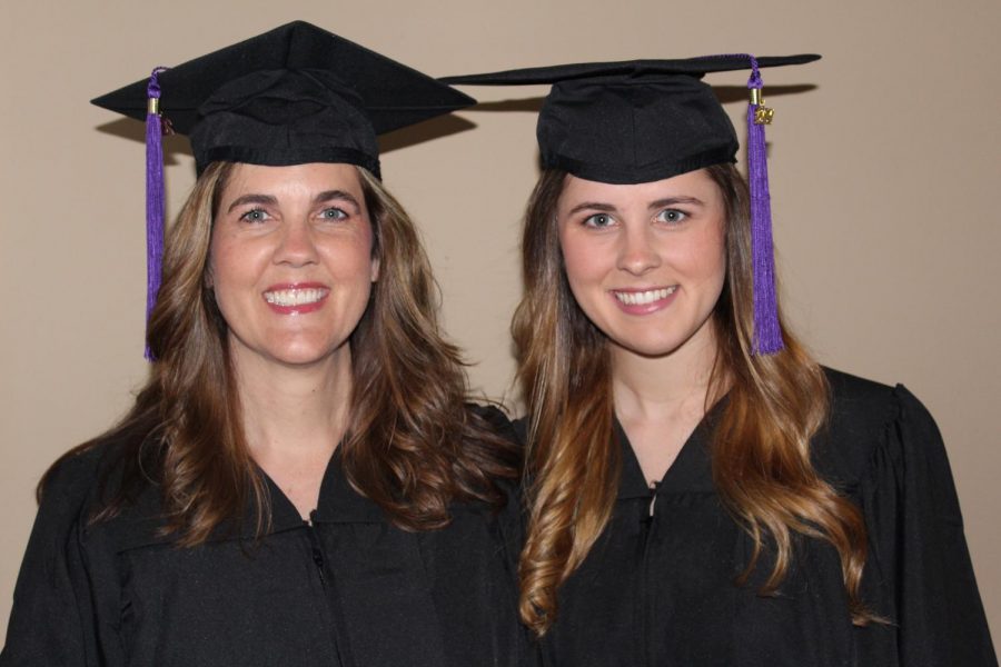 Cindy and Ashlee Gatlin prepare to graduate together from the Anderson College of Nursing. The mother and daughter both walked the stage March 13 to receive their Bachelor of Science in Nursing.