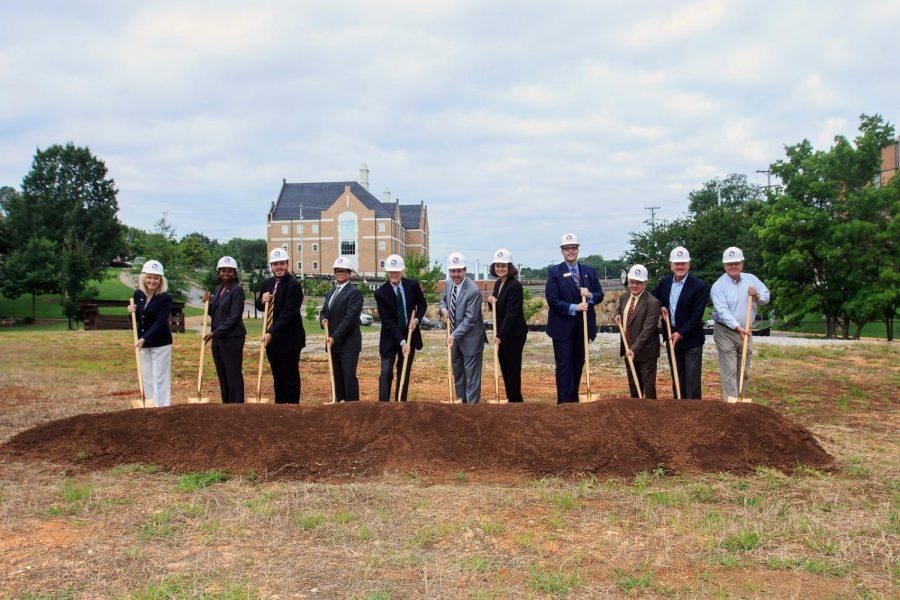 The groundbreaking for Harrison Hall on took place on July 23. The new nursing building is to be completed on Dec. 26, 2019.