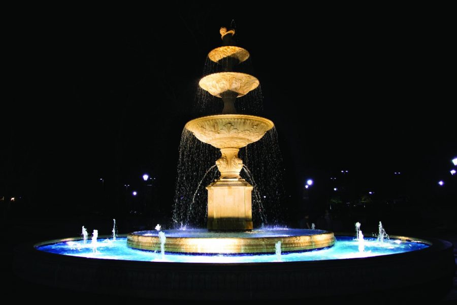 Light the Fountain foreshows warmer weather