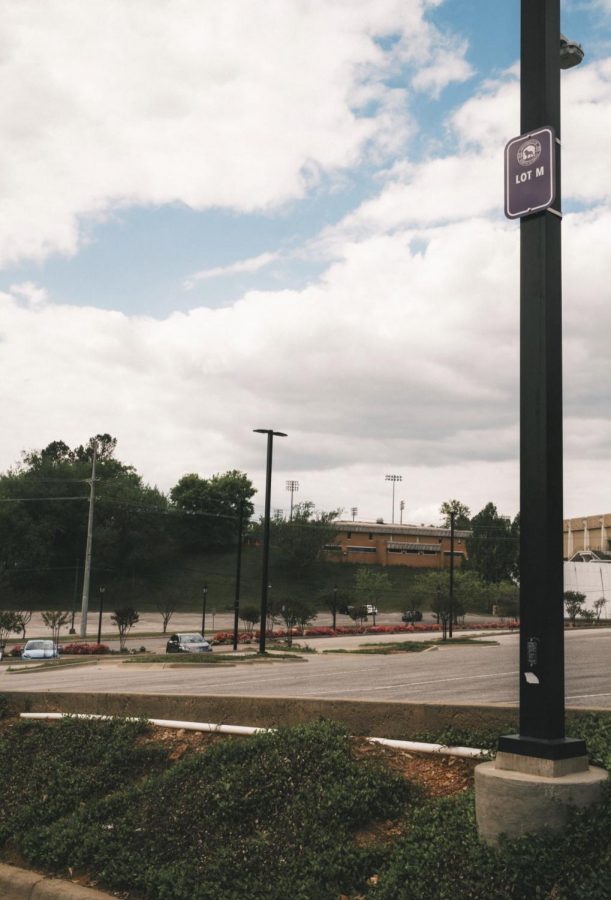 The parking lot of the Connie D. McKinney Center is one of the lots freshman commuter students will be able to park in if the new parking proposal is passed. 