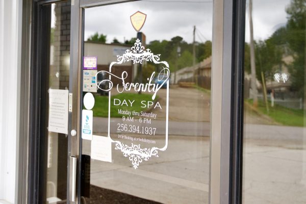 The entrance to Serenity Day Spa.