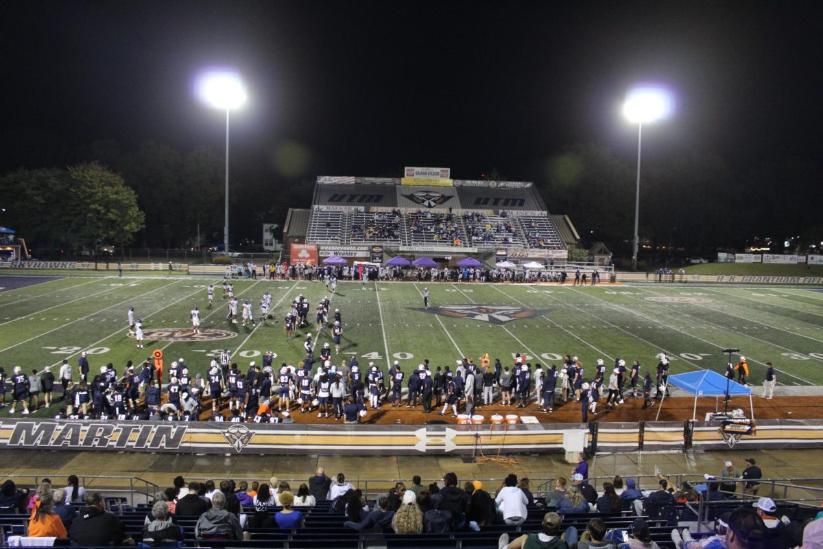 The University of North Alabama's football team plays against UT Martin.