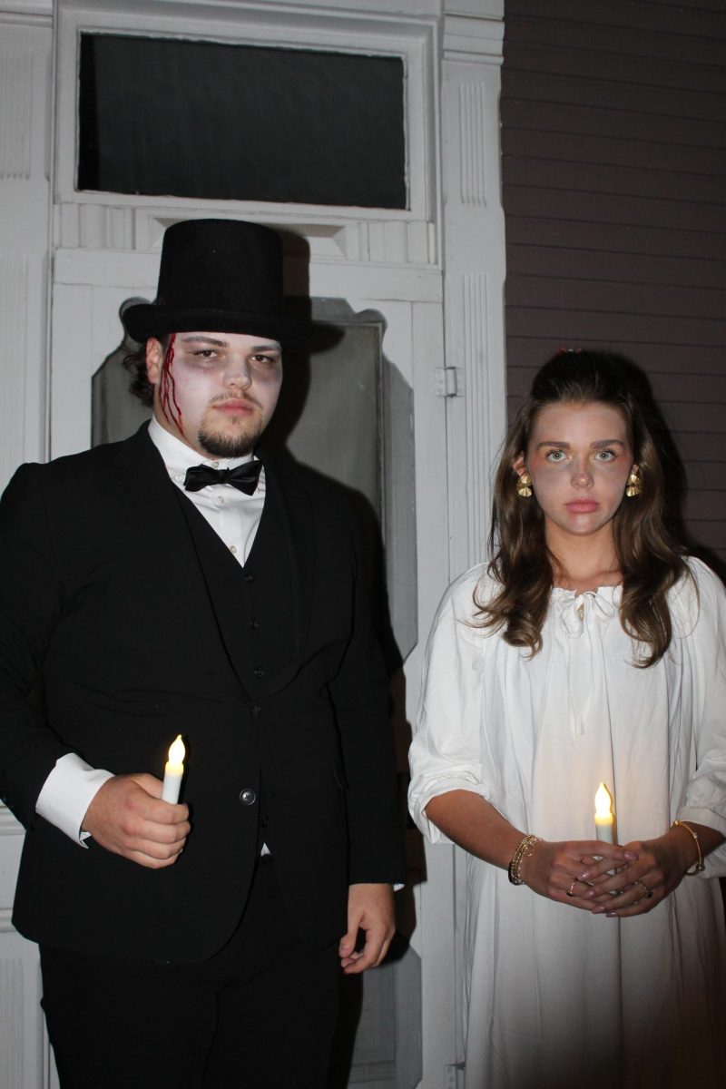 Members of UPC play the part of ghosts in the Ghost Walk.