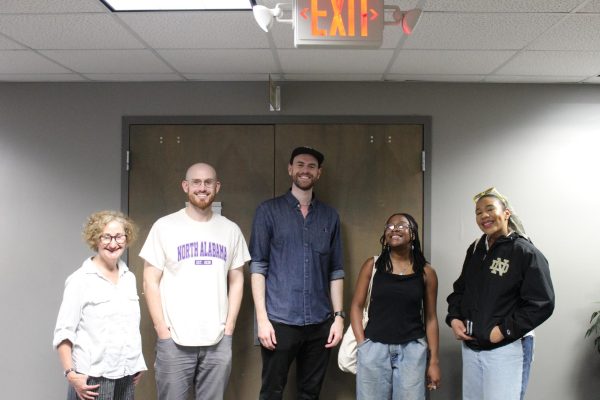 Actors from the London Stage pose for a picture after their performance of 'Twelfth Night.'