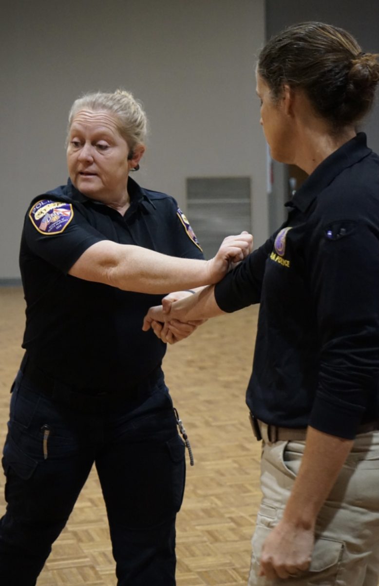 University of North Alabama police officers teach students what to do if they ever find themselves in which they need to defend themselves. 