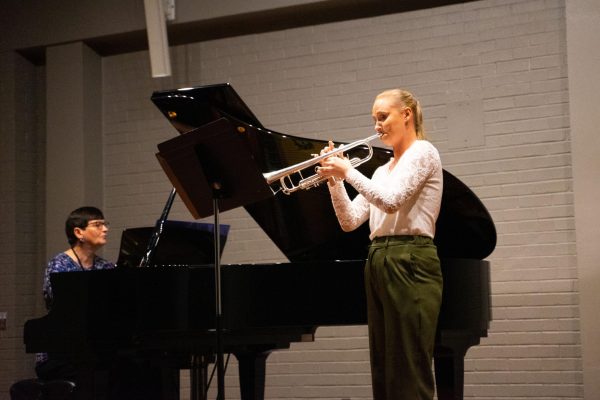 Carpenter performs in her senior recital. 