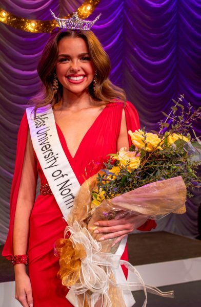 Miss UNA, Madeline Cooper, at the 2024 Miss UNA pageant. 