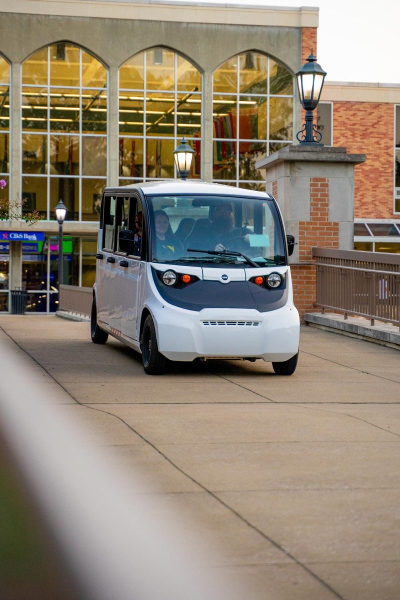 The new S.N.A.P. cart driving across the G.U.C. bridge. 
